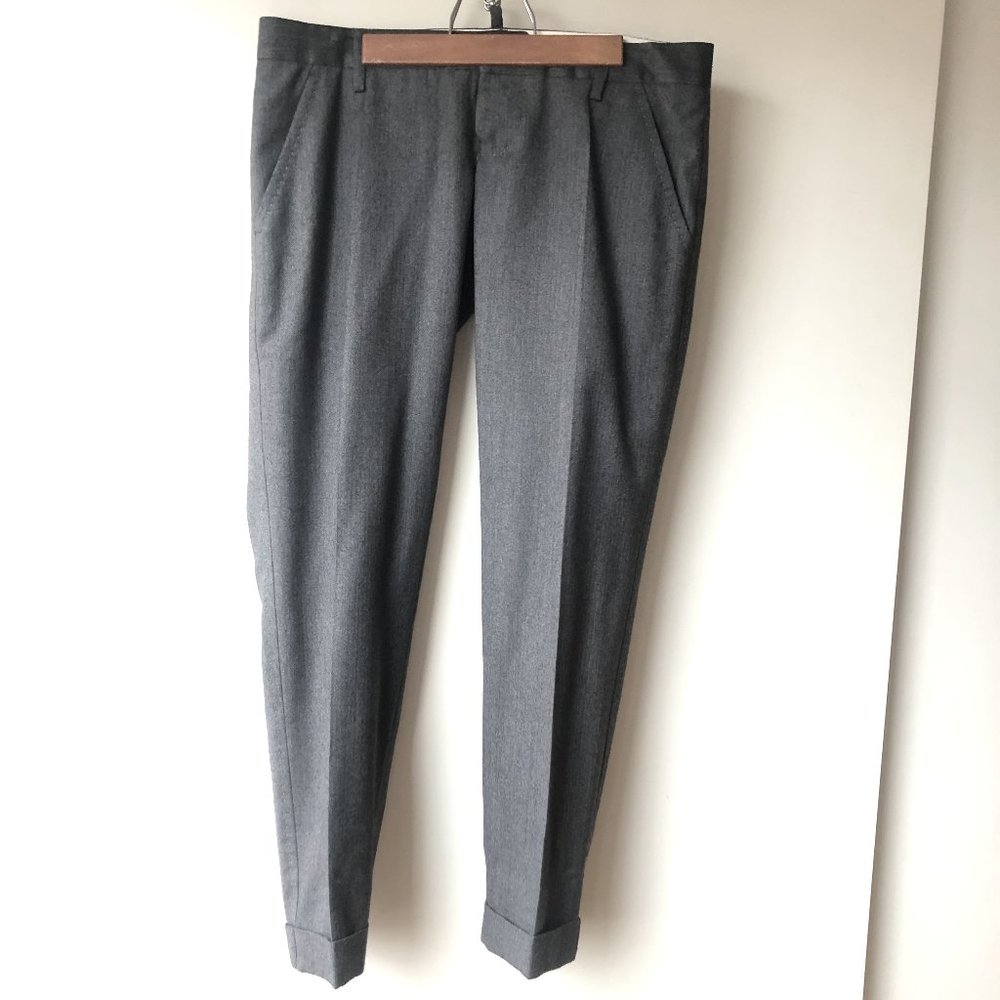 Beautiful Vintage DSQUARED Cropped Low Rise Wool Trousers
